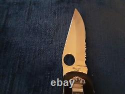 Spyderco Wayne Goddard SPC18PS 50/50 Folder Vintage Knife Japan Satin Blade