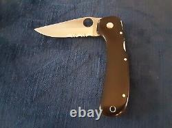 Spyderco Wayne Goddard SPC18PS 50/50 Folder Vintage Knife Japan Satin Blade