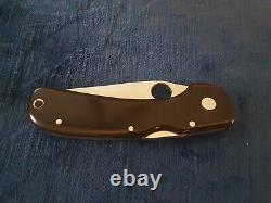 Spyderco Wayne Goddard SPC18PS 50/50 Folder Vintage Knife Japan Satin Blade