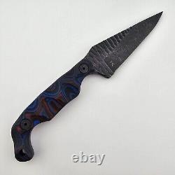 Stroup Knives Bravo 5 Fixed Blade Knife 1095 Hand Carved Pike Blade Milled G10