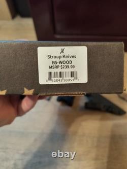 Stroup Knives Bravo 5 Fixed Knife 3.5 1095HC Steel Full Tang Blade Rosewood