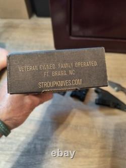 Stroup Knives Bravo 5 Fixed Knife 3.5 1095HC Steel Full Tang Blade Rosewood