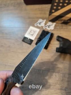 Stroup Knives Bravo 5 Fixed Knife 3.5 1095HC Steel Full Tang Blade Rosewood