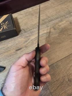 Stroup Knives Bravo 5 Fixed Knife 3.5 1095HC Steel Full Tang Blade Rosewood