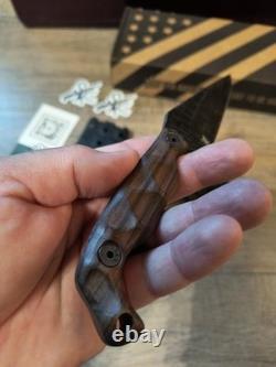 Stroup Knives Bravo 5 Fixed Knife 3.5 1095HC Steel Full Tang Blade Rosewood
