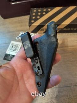 Stroup Knives Bravo 5 Fixed Knife 3.5 1095HC Steel Full Tang Blade Rosewood