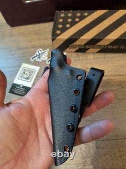 Stroup Knives Bravo 5 Fixed Knife 3.5 1095HC Steel Full Tang Blade Rosewood