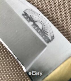 Sunrise River Custom Handmade Knife By Jay Maines- WithLeather Sheath- Used-VGC