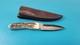 T. W. Downing Custom Knife Drop Point Hunter + Leather Sheath Cuyahoga OH TR629