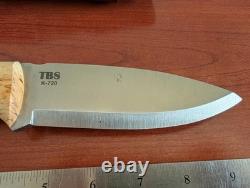 TBS Grizzly Bushcraft Survival Knife Curly Birch, Full Tang, 5 Inch Blade