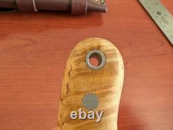 TBS Grizzly Bushcraft Survival Knife Curly Birch, Full Tang, 5 Inch Blade