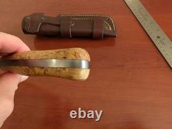TBS Grizzly Bushcraft Survival Knife Curly Birch, Full Tang, 5 Inch Blade