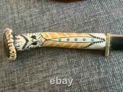 TED MILLER CUSTOM COLLECTORS KNIFE with Stand