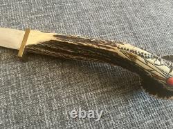 TED MILLER CUSTOM COLLECTORS KNIFE with Stand