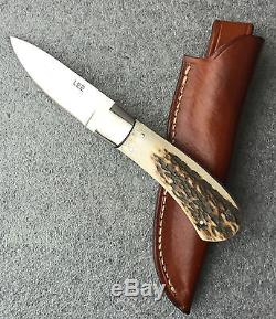 Tommy Lee Custom Stag Handled Hunting Knife