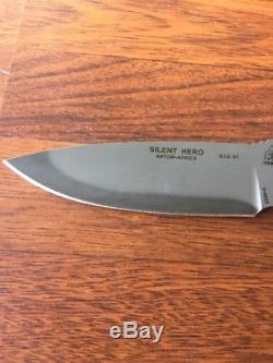 TOPS Knives Silent Hero Bushcraft Survival Hunting Knife Micarta Leather Sheath