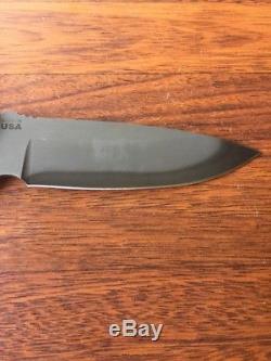 TOPS Knives Silent Hero Bushcraft Survival Hunting Knife Micarta Leather Sheath