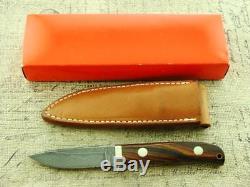 Tak Fukuta Japan Damascus Hunting Skinning Fixed Blade Knife Set Vintage Knives