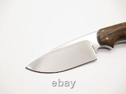 Terry Miller Nebraska USA Custom Fixed Blade Wood Handle 6.87 Hunting Knife