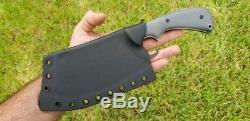 Todd Hunt (T. M. Hunt) Custom Cleaver Fixed Blade Knife Kydex Sheath (Bushcraft)