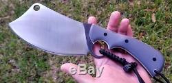 Todd Hunt (T. M. Hunt) Custom Cleaver Fixed Blade Knife Sheath Bushcraft Hunting