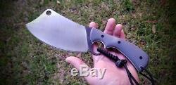 Todd Hunt (T. M. Hunt) Custom Cleaver Fixed Blade Knife Sheath Bushcraft Hunting