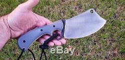 Todd Hunt (T. M. Hunt) Custom Cleaver Fixed Blade Knife Sheath Bushcraft Hunting