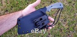 Todd Hunt (T. M. Hunt) Custom Cleaver Fixed Blade Knife Sheath Bushcraft Hunting