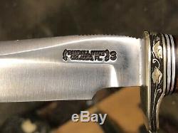 Tom Leschorn Embellished Custom Randall Model 7 Fisherman Hunter Knife 1991 RARE