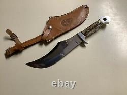 Tonerini Old Buccaneer Fixed Blade Knife Nice Used Vintage With Sheath Italy