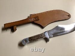 Tonerini Old Buccaneer Fixed Blade Knife Nice Used Vintage With Sheath Italy