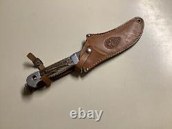 Tonerini Old Buccaneer Fixed Blade Knife Nice Used Vintage With Sheath Italy