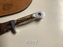 Tonerini Old Buccaneer Fixed Blade Knife Nice Used Vintage With Sheath Italy