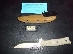 Tops Knives the brothers of bush craft survival knife coyote tan with micarta