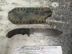 Tops Tahoma Fixed Blade Field Knife & Custom Kydex Sheath 7.75 X-5482 Made USA