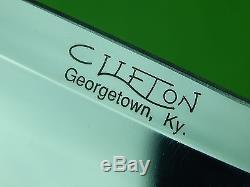 US Custom Hand Made Charles CLIFTON Georgetown KY Fighting Hunting Knife Sheath