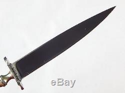US Custom Hand Made LONGWORTH Fighting Hunting Knife Dagger with Scabbard