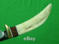 US Custom Hand Made R. W. Wilson Hunting Knife & Sheath
