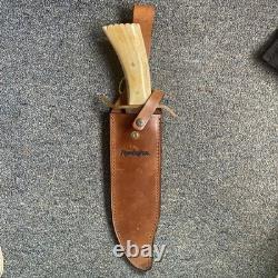 US Remington RE18575 Crown Stag Bowie Limited Large Hunting Knife & Sheath