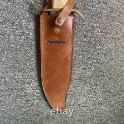 US Remington RE18575 Crown Stag Bowie Limited Large Hunting Knife & Sheath