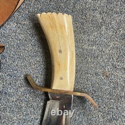 US Remington RE18575 Crown Stag Bowie Limited Large Hunting Knife & Sheath