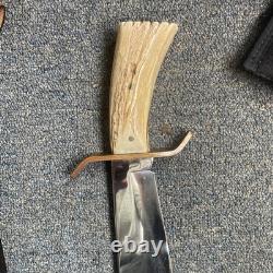 US Remington RE18575 Crown Stag Bowie Limited Large Hunting Knife & Sheath