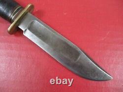 USN Mk 1 Style Camillus Cutlery Fixed Blade Knife withScabbard 5 blade NICE