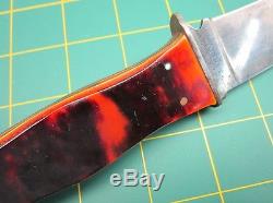 Ultra Rare OLCUT Union Cutlery Olean NY FAUX Tortoise Shell Hunting Knife