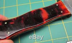 Ultra Rare OLCUT Union Cutlery Olean NY FAUX Tortoise Shell Hunting Knife