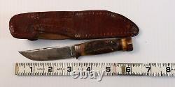 Ultra Rare VTG Early 1900's KA-BAR USA Stag Handle Mini Hunting Knife Pair Set
