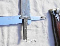 Union Cutlery-rare KA-BAR knife-hatchet hunting set in original sheath 1920-1940