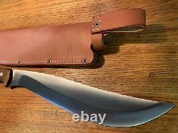 Unused Bark River Knives Ja-Nap Chopper Dark Curly Maple scales 12 Blade