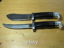 Unused Vtg Buck USA 115 Combo Twin Set Knives 103 118 Hunting Skinning Sheath