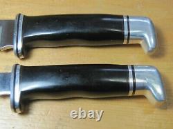 Unused Vtg Buck USA 115 Combo Twin Set Knives 103 118 Hunting Skinning Sheath